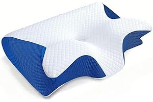 SANTUO Pillowdaddy Pillow Daddy Das Nacken - Therapiekissen Antischnarchkissen Ergonomisches Memory Foam Kissen – Nackenstützkissen Für Seiten, Rücken & Bauchschläfer, Atmungsaktiv & Waschbar,Blau