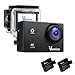 Produktbild Vemico 4K Action Cam WIFI Action Kamera 16MP 2.0 Zoll Bildschirm Wasserdicht Unter Wasser Sport Helmkamera mit 2 Batterie