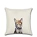 Produktbild COVTOR Diy Kissenbezug 45x45cm 3D Bedruckte Baumwolle Bettwäsche Kissenbezug Neue Niedlichen Avatar Eule Hase Bär Kopfkissenbezug Geschenk, Wolf Drucken