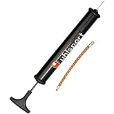 uhlsport Ball Pump for Football, Volleyball &amp; Co., Compact Air Pump with Flexible Extension, Ideal for Carrying, Black
