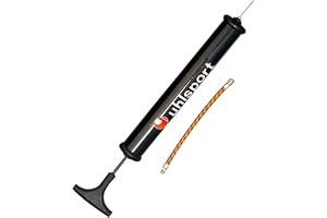 uhlsport bollpump liten (6 tum), för fotboll, volleyboll och liknande, kompakt luftpump med flexibel förlängning, perfekt pump för resor, 100118701