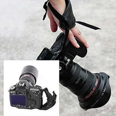 Andoer®PU main Poignée Bracelet Courroie Dragonne Sangle Reflex Grip Dragonne Accessoires Photographie pour Camera Photo Canon Nikon Sony Pentax
