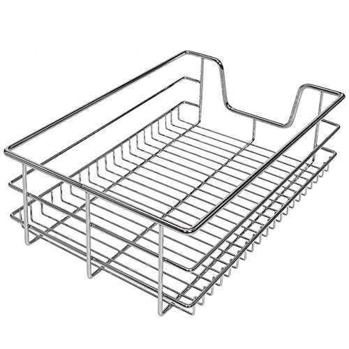 Homelux Teleskopschublade Küchenschublade Schlafzimmerschublade Verchromt für Schrankbreite 40 cm - 4