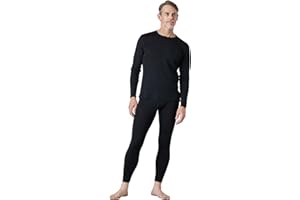 LAPASA Herren 100% Merinowolle Thermounterwäsche Set, Premium Merino Wolle Unterhemd & Unterhosen, Thermo Funktionsunterwäsche (M31 Warm/M126 Extra warm)