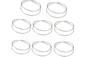 Feyarl 8 Pcs Silver Napkin Rings Metal Napkin Ring Holders for Wedding Party Christmas Candlelit Banquet Dinner Table Decor