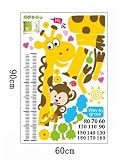 XL! Giraffe Growth Chart, Maßband Messlatte Wandtattoo Wandaufkleber Wandsticker Kinderzimmer Geschenk Gr. 60*90cm - 5