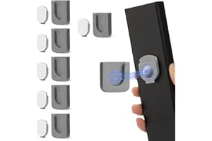 FIDWALL Magnetic Remote Control Holder Wall Mount, Innovative Slot Design for Effortless Organization of Home, Office, and School Supplies - Organize and Fix Remotes with Ease (Gray, 6 pack)
