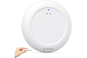 X-Sense Wassermelder WLAN, Smarter Wassermelder, mit App-Warnungen（nur 2.4Ghz）, wasserdicht nach IP67, Funk-Wassersensor für Küche, Bad, Keller, SBS50 Basisstation erforderlich, SWS0A 1 Stück