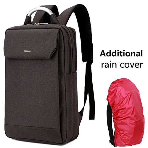 WZTP Wasserdicht Laptop Rucksack bis zu 15,6" Business Anti-Diebstahl Notebook Rucksack Mit für Damen und Herren Backpack Schokoladenbraun