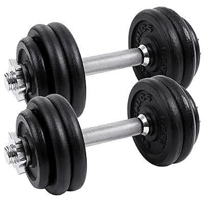 Songmics lot de 2 haltères courts en fonte, 30kg
