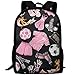 Produktbild best& Vintage Pretty Sporty Girls Soccer Pink College Laptop Backpack Student School Bookbag Rucksack Travel Daypack
