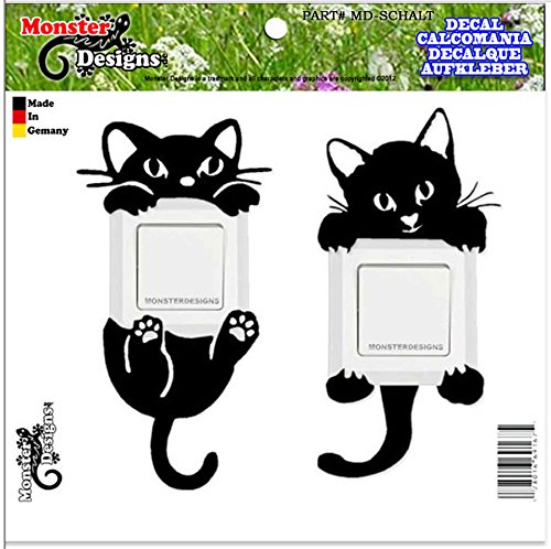 Katzen Wandtattoo Aufkleber für Lichtschalter