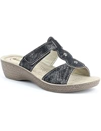 INBLU - Zapatillas de estar por casa de piel sintética para mujer negro negro 38