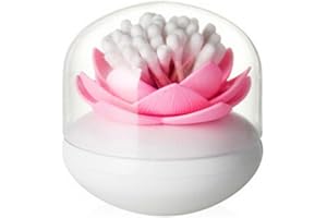 BODHI2000 ® scatola decorativa porta cotton fioc, a forma di fiore di loto