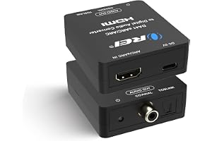 eARC/ARC HDMI till optisk/koaxial ljudextraktor från OREI – stöder Dolby 5.1-kanal, DTS 5.1, LPCM 2.0 kanal HDTV Soundbar hög