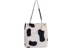 Funtlend Cord Umhängetasche Damen Groß Cord Tasche Damen Cordtasche Cord Shopper Handtasche Schultertasche für Uni Arbeit Mädchen Schule Büro