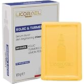 Licorael Kojic & Turmeric Sabunu 120g &ndash; Cilt Aydınlatıcı Temizleyici Sabun, Limon Kabuğu &Ouml;zl&uuml;, Lekelere Karşı, T&uuml;m Cilt Tiple