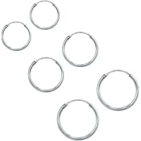 Bijoux Argent Femme 925 - Boucle D'Oreille Homme - Lot De Boucles D'Oreille - Creole Fille