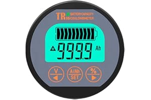 HENGSHANMONITO AiLi Battery Monitor Voltage Tester Voltmeter Ammeter Voltage Current Meter 80V 100A Caravan RV Motorhome UPS Lithium Iron Lead-Acid 999 AH