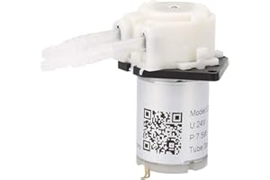 Keenso Peristaltische Pumpe 24V, 3 * 5 Automatische Mikrodosierpumpe Peristaltikpumpe DIY Peristaltischer Rohrkopf für Aquarium Lab Chemische Analyse(weiß)