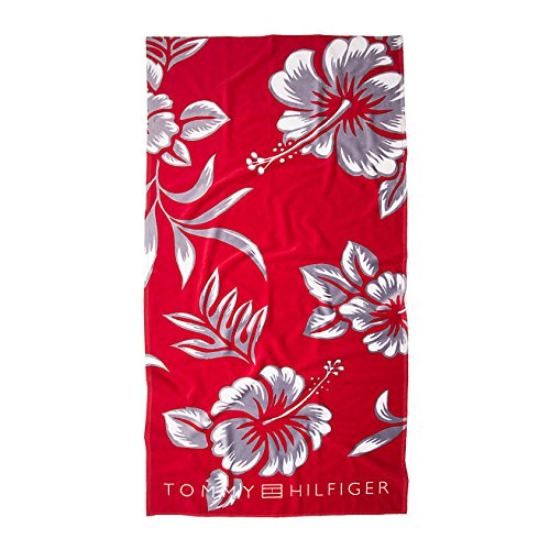 Preisvergleich Produktbild Tommy Hilfiger Ray Flower Towel Strandtuch, rot