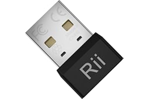 Rii Mouse Jiggler USB Nicht Nachweisbar - Maus Jiggler, Wackelmaus, Mausbeweger, Verhindert Bildschirmschoner und Schlaf-Modus, Plug and Play - Schwarz