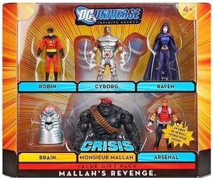 DC Universe Infinite Heroes Crisis Exclusive Action Figure 6-Pack Mallah's Revenge (Robin, Cyborg, Raven, Brain. Arsenal and Monsieur Mallah)