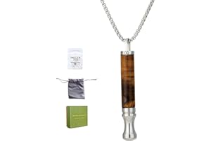 ZILYNHOM Collar de Respiración con Piedra de Ojo de Tigre y Aromaterapia Cadena de Acero Inoxidable 70cm Herramienta de Meditación y Atención Plena para Calmar,Ayudar a Dormir,Aliviar la Ansiedad y el Estrés