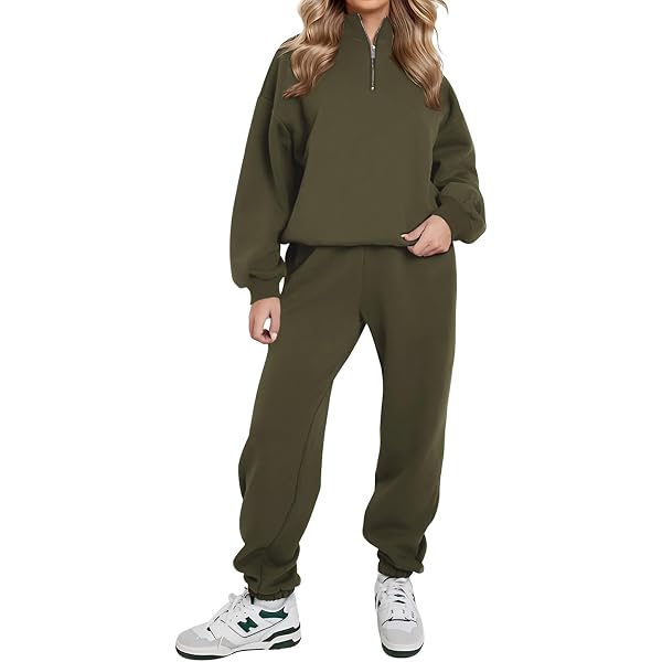 Survêtement Femme REORIA En Coton Polaire Épais - Ensemble Jogging Doux Et Chaud Avec Capuche