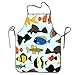 Produktbild ERCGY 2019 Apron Unisex Waterproof Aprons Various Fishes Kitchen Apron for Cooking Gardening