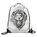 Produktbild Doormats-shirt Löwe, das Gesicht Tattoo Roaring-Kühler mit Kordelzug Rucksack mit Tasche