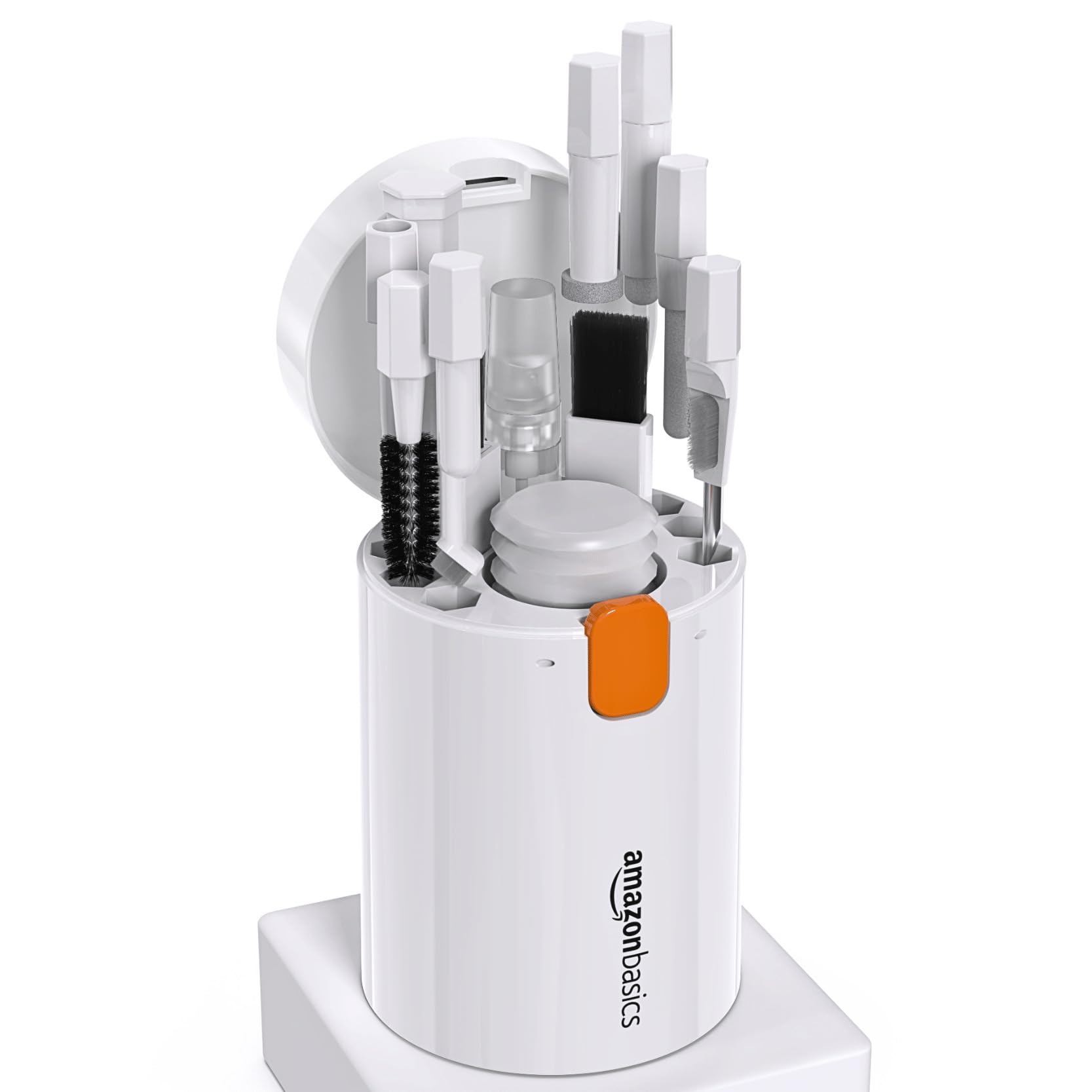 Amazon Basics 20-in-1 Cleaning Kit for Screen, Laptop, PC, Monitors, Keyboards, Desktop, MacBooks, iPhones, Mobile and Earphones (White)