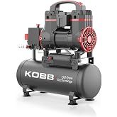 KOBB KBK8S 1.2HP 8Lt 8Bar Oil-Free Quiet Portable Air Compressor
