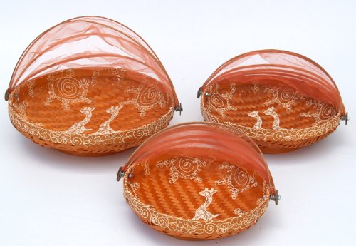 Fliegenschutz Obstkorb in 3 Größen – orange / Küche & Tisch – Größe: 35 cm Ø - 3