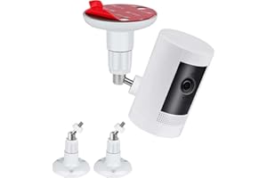 PAIKIUU 2 Stück Selbstklebende Ring Kamera Halterung, Wandhalterung ohne Bohren, Ring-Kamera-Montagehalterung, Stick-Up-Halterung, 360 Grad verstellbar, schraubenlos für Ring-Überwachungskamera