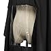 LuckyFine Salon Professional Waterproof Hair Cut Cape Gown Barbers Hairdressing For Phone Transparent Viewing Window Black 128x130 cm