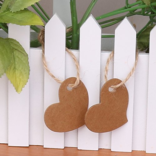 100 Papel De Etiquetas Boda De La Forma Del Coraz  n Etiqueta De Bombonera Hanging Marr  n Decoraci  n