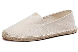 M&Catree Espadrillas di Tela Uomo Donna Classico Slip-on Piatto Scarpe Basse Loafer