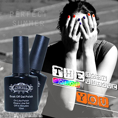 Perfect Summer Shellac GelNagellack UV/ LED 10ml Farben Nagellack Franzoesisch Manikuere Kunst traenken weg #021 - 9