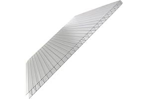 BRITSHIELD Polycarbonate Greenhouse and Windows Replacement Sheet Clear (61x122 cm) (Multiwall Clear, 10mm)