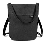 Tiefe: 14cm zwei Olli Rucksack OR12, Noir (Schwarz / Grau), 