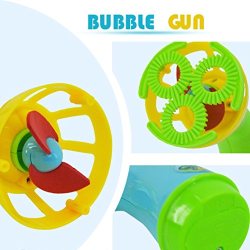 TigerTrading Summer Funny Magic Bubble Blower Machine Bubble Maker Mini Fan Kids Outdoor Toys