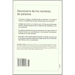 Diccionario de los nombres de persona (Saber vivir)