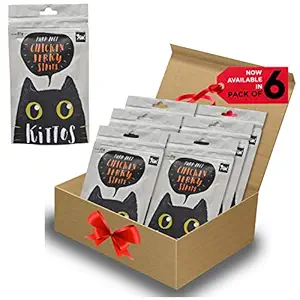 Kittos Chicken Jerky Strips (Pack of 6)