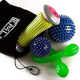 EL ESPECIAL: con este conjunto de ejercicios está equipado para muchas aplicaciones. Durante el entrenamiento, use las correas de fitness / Terra Band / Theraband para estabilizar su espalda y columna vertebral. Use la bola de masaje o bola de protuberancias para manos o pies, como terapia para los músculos.