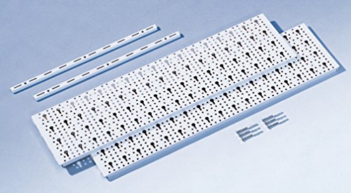 Element System Werkzeuglochwand aus Metall, Heimwerker-Grundset inklusive Schrauben und Dübel, weiß, 11300-00005 - 2