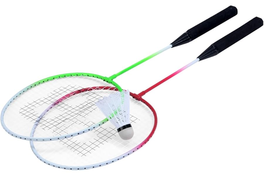 Baseline Badminton Racket Set, Racquets and Shuttlecocks, 2 Player with Net and Poles, Complete Set