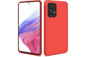HS PRODUCTS HSP Etui do Samsung Galaxy A53 5G [Odpychający kurz] Pokrowiec ochronny z silikonu Premium TPU case | Odporny na zarysowania i wstrząsy | Ochrona aparatu i ekranu | Dokładnie dopasowany | czerwony