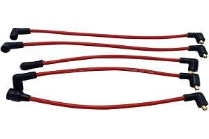 1 Set SHLPDFM Sparkplug leads Red Silicone 8mm HT Leads Universal fits for MGB 1800cc