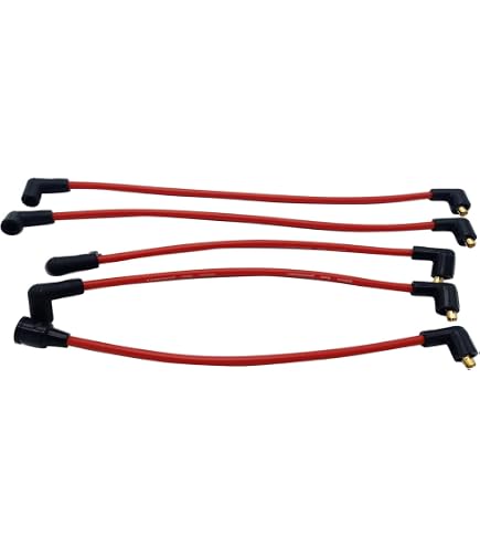 Fils HT Silicone 8mm Pour Bougies Allumage - Câbles Haute Performance Universal 6 Cylindres, 1m